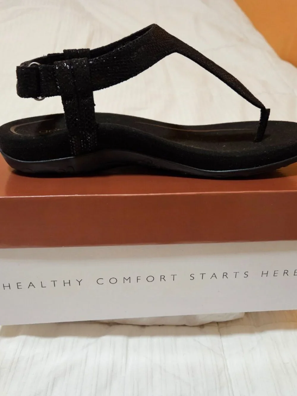 Aetrex Jane Black sandals suze 7.5 -8